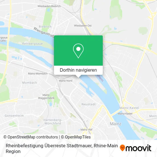 Rheinbefestigung Überreste Stadtmauer Karte