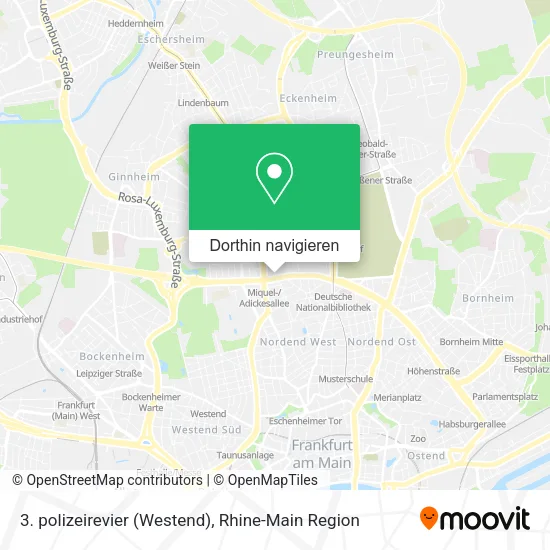 3. polizeirevier (Westend) Karte