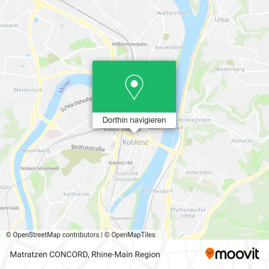 Matratzen CONCORD Karte