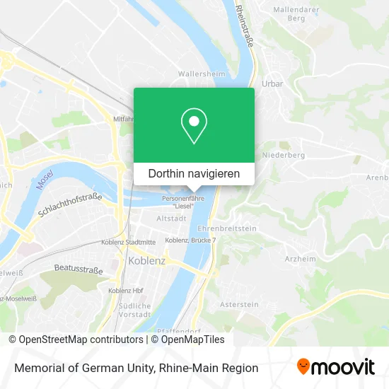 Memorial of German Unity Karte