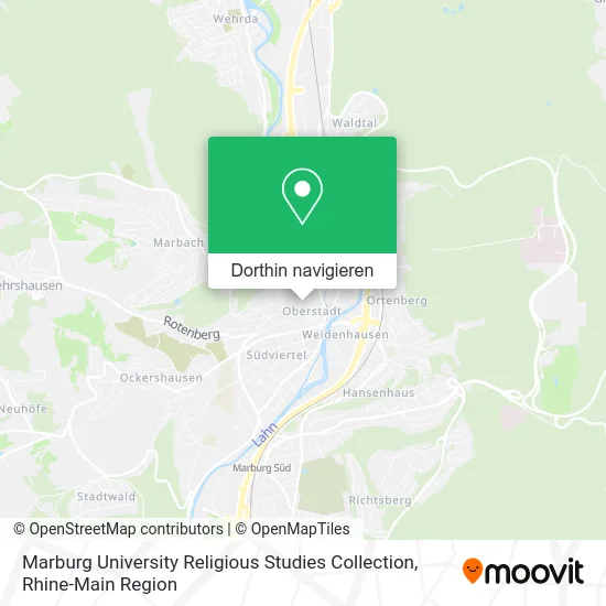 Marburg University Religious Studies Collection Karte