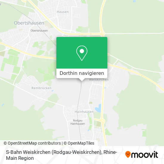 S-Bahn Weiskirchen (Rodgau-Weiskirchen) Karte