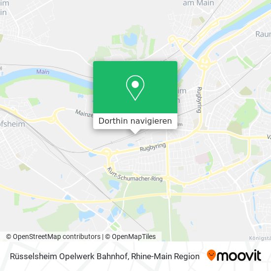 Rüsselsheim Opelwerk Bahnhof Karte