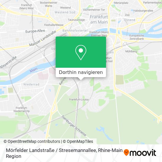 Mörfelder Landstraße / Stresemannallee Karte