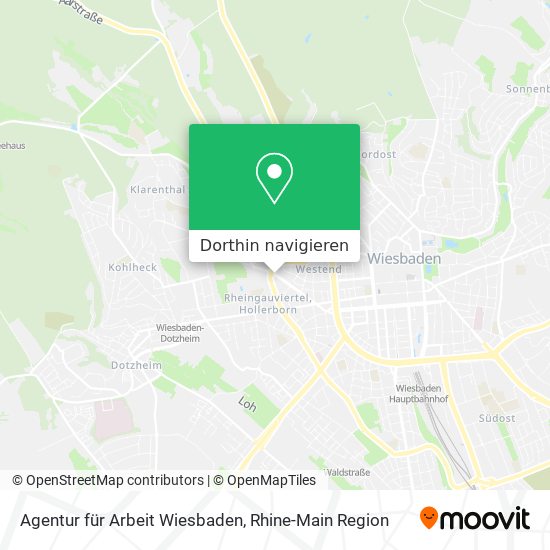 Agentur für Arbeit Wiesbaden Karte