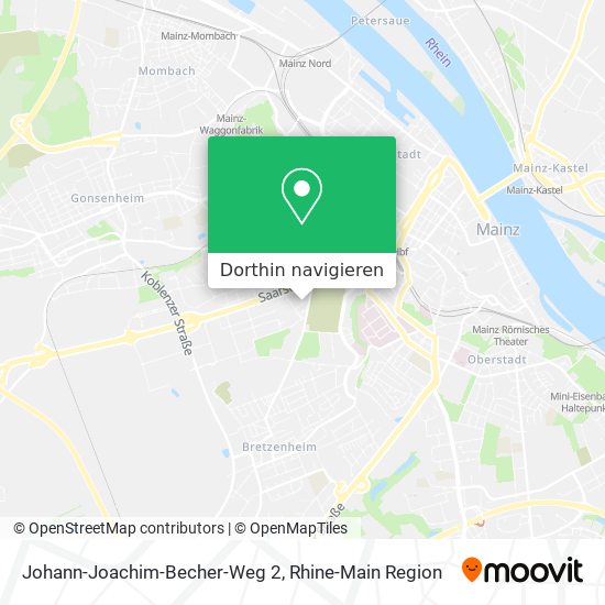 Johann-Joachim-Becher-Weg 2 Karte