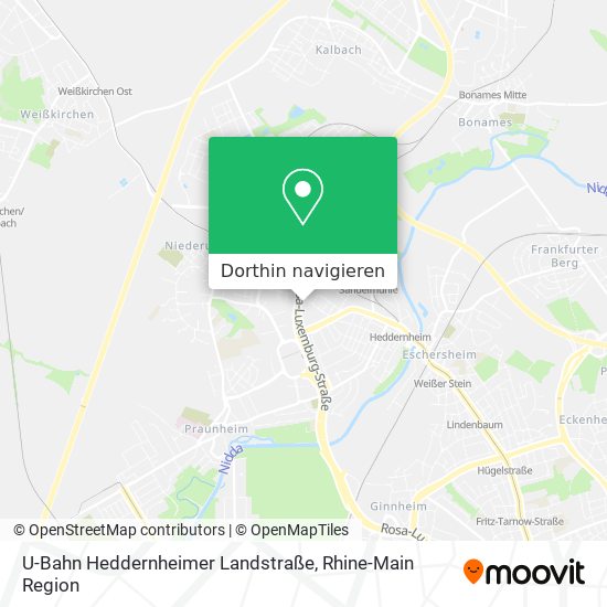 U-Bahn Heddernheimer Landstraße Karte