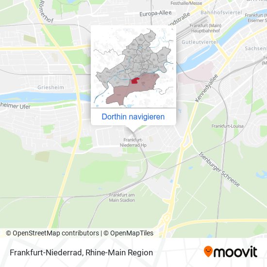 Frankfurt-Niederrad Karte