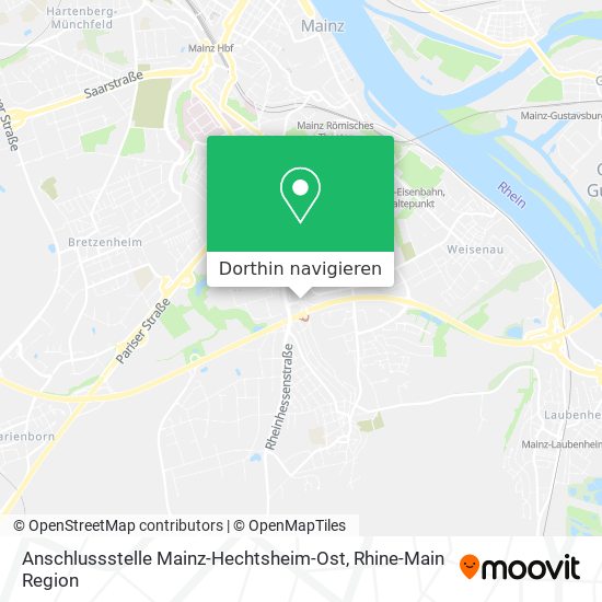 Anschlussstelle Mainz-Hechtsheim-Ost Karte