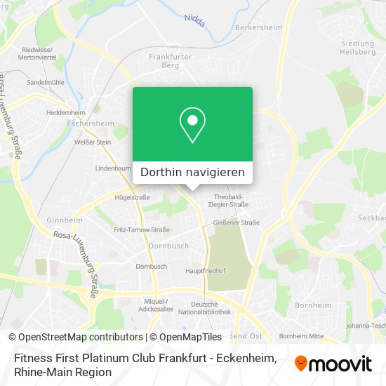 Fitness First Platinum Club Frankfurt - Eckenheim Karte