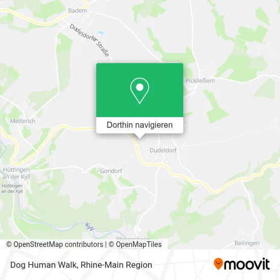 Dog Human Walk Karte