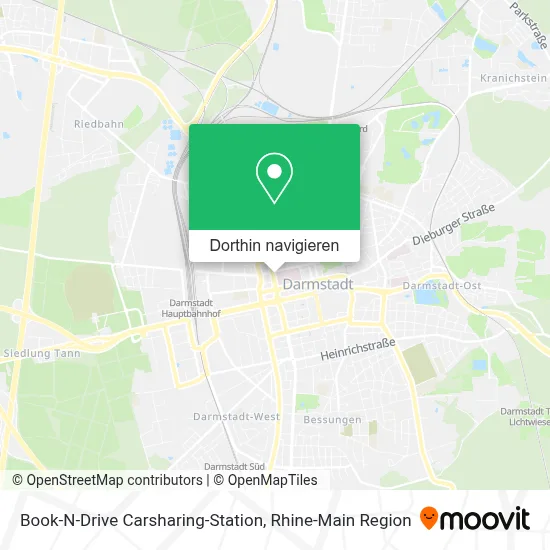 Book-N-Drive Carsharing-Station Karte