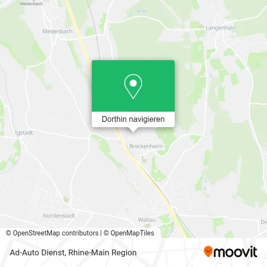 Ad-Auto Dienst Karte