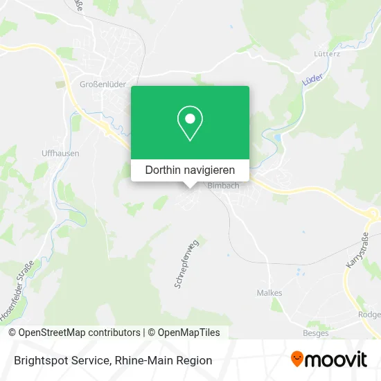 Brightspot Service Karte