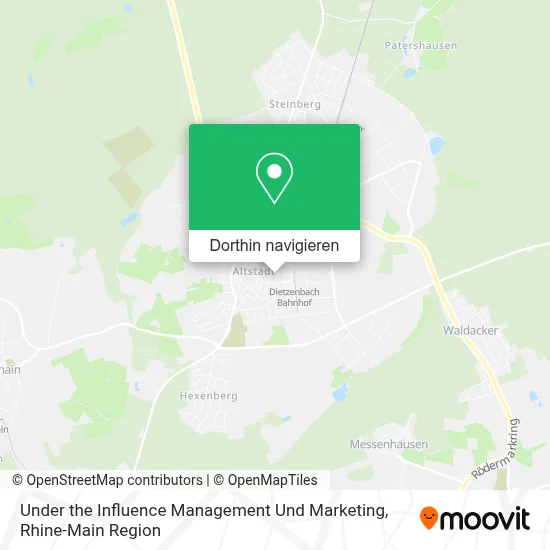 Under the Influence Management Und Marketing Karte