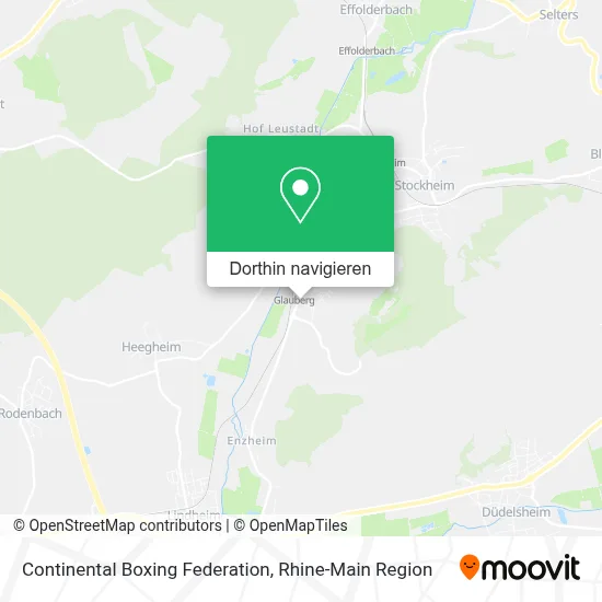 Continental Boxing Federation Karte