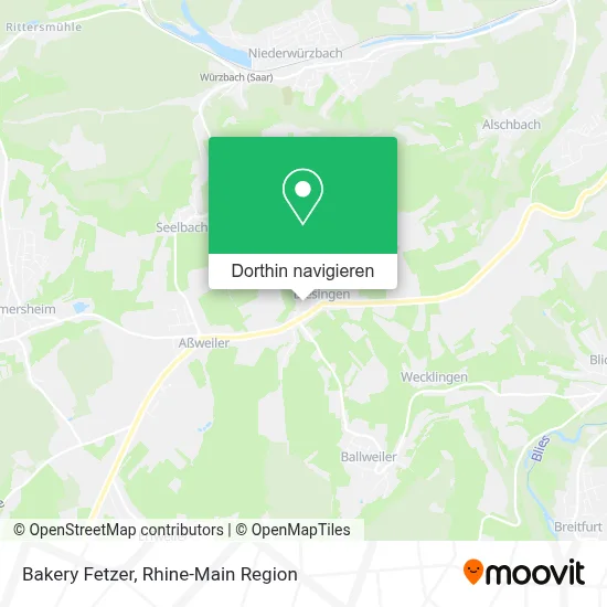 Bakery Fetzer Karte