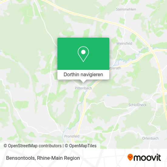Bensontools Karte
