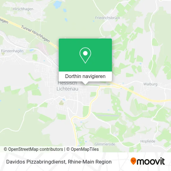 Davidos Pizzabringdienst Karte