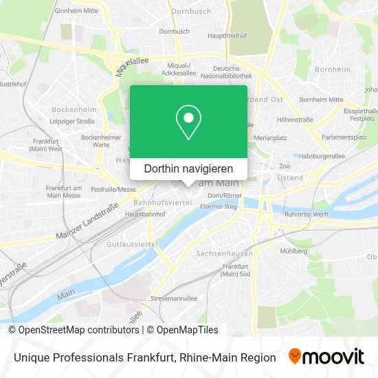 Unique Professionals Frankfurt Karte