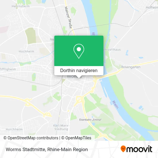 Worms Stadtmitte Karte