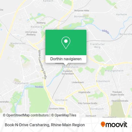 Book-N-Drive Carsharing Karte