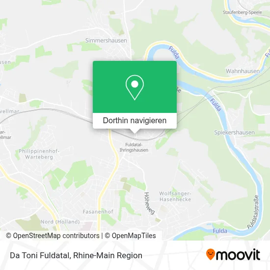 Da Toni Fuldatal Karte