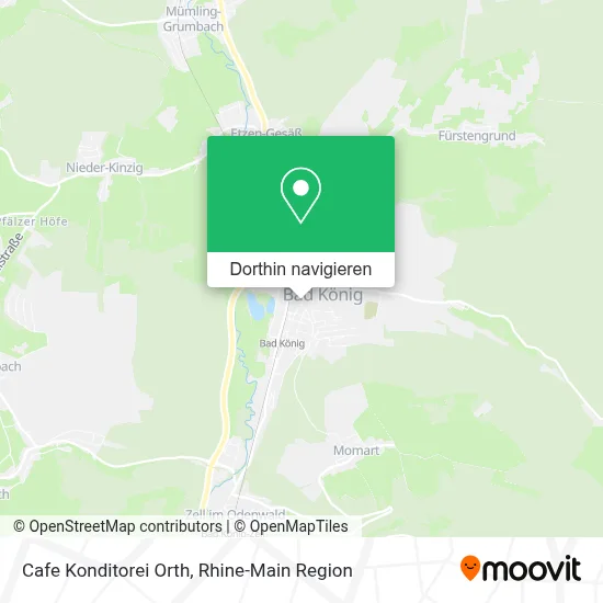 Cafe Konditorei Orth Karte
