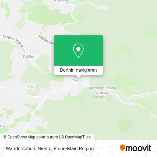 Wanderschule Nieste Karte