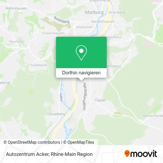 Autozentrum Acker Karte