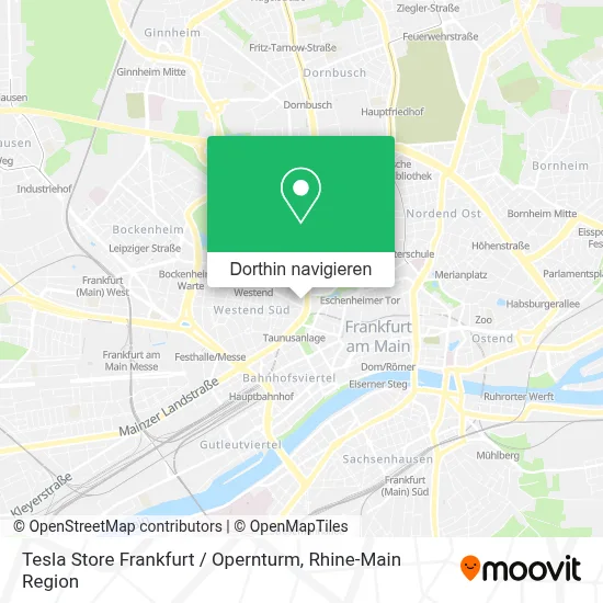 Tesla Store Frankfurt / Opernturm Karte