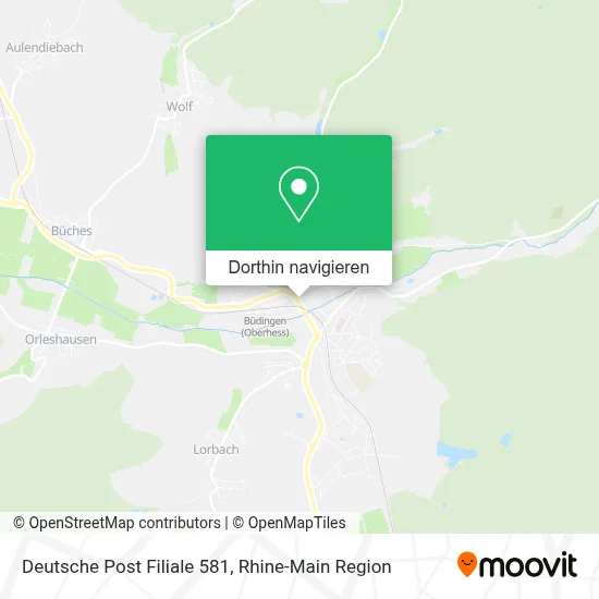 Deutsche Post Filiale 581 Karte