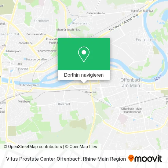 Vitus Prostate Center Offenbach Karte