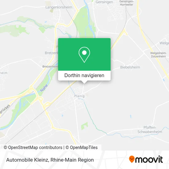 Automobile Kleinz Karte
