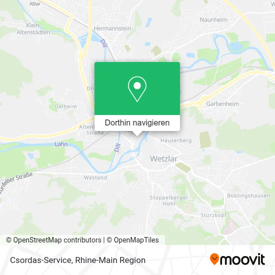Csordas-Service Karte