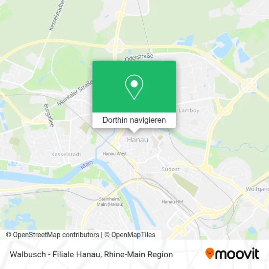 Walbusch - Filiale Hanau Karte