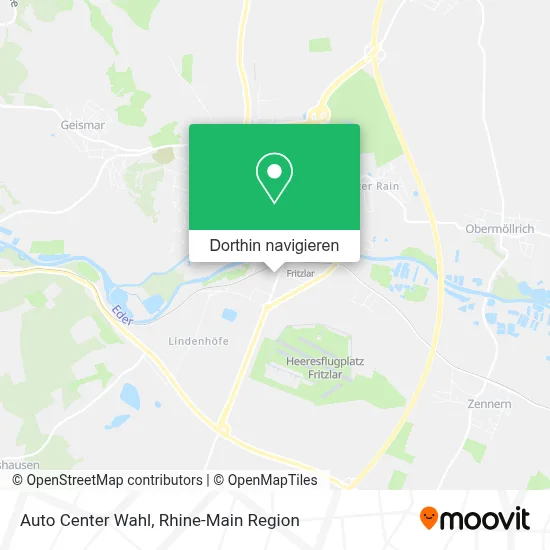 Auto Center Wahl Karte