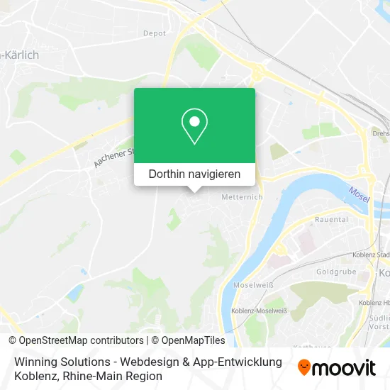 Winning Solutions - Webdesign & App-Entwicklung Koblenz Karte