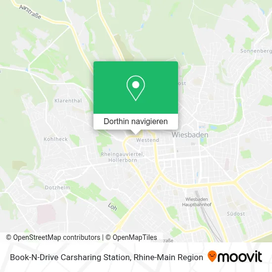 Book-N-Drive Carsharing Station Karte