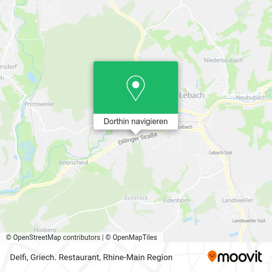 Delfi, Griech. Restaurant Karte
