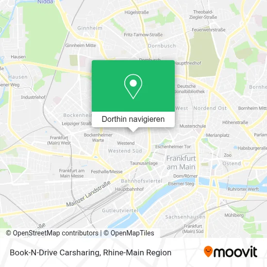 Book-N-Drive Carsharing Karte