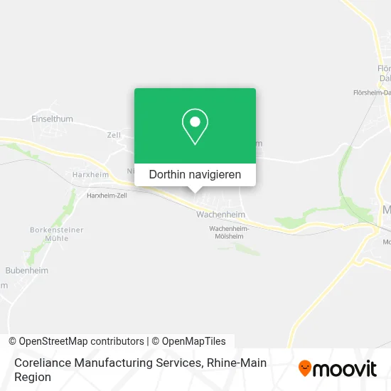 Coreliance Manufacturing Services Karte