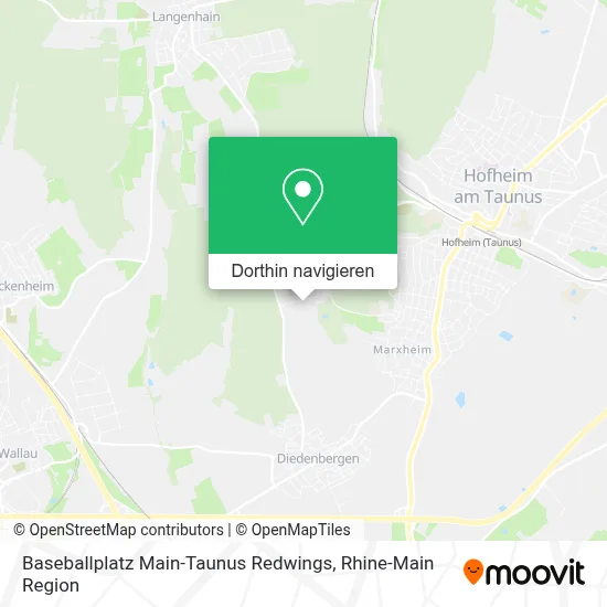 Baseballplatz Main-Taunus Redwings Karte