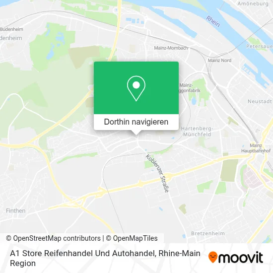 A1 Store Reifenhandel Und Autohandel Karte