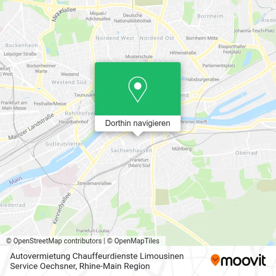 Autovermietung Chauffeurdienste Limousinen Service Oechsner Karte