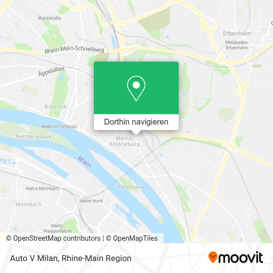Auto V Milan Karte