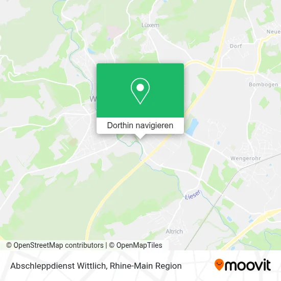 Abschleppdienst Wittlich Karte