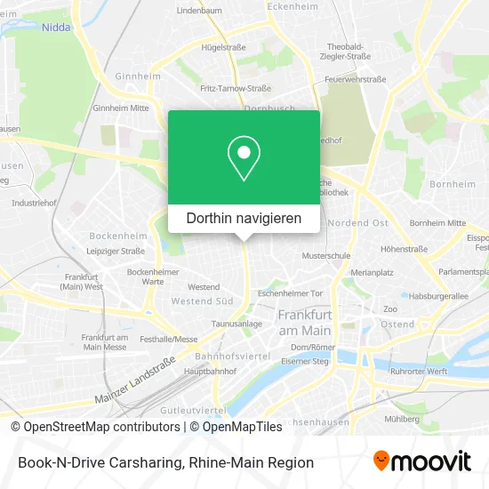 Book-N-Drive Carsharing Karte