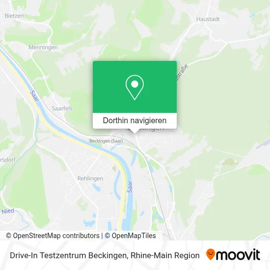 Drive-In Testzentrum Beckingen Karte