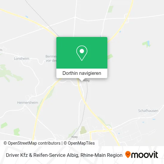 Driver Kfz & Reifen-Service Albig Karte